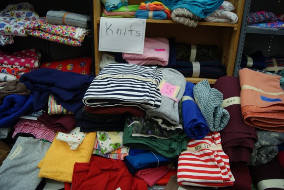 Knit fabrics at the world's largest textile garage sale