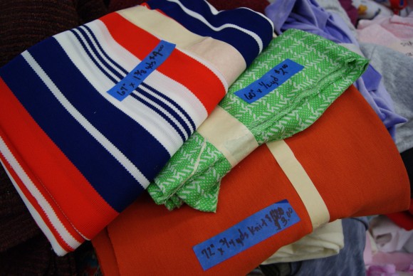 Vintage knit fabrics at the world's largest textile garage sale