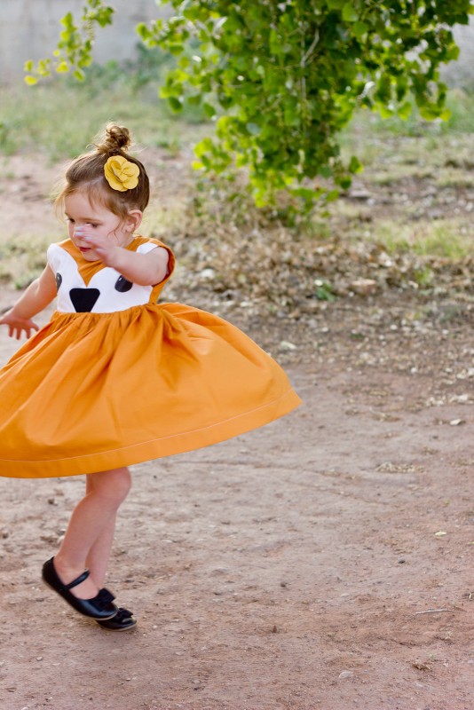 Oliver + S Playtime Dress with fox face