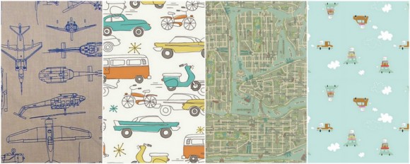 Kid's Clothes Week traveling theme fabric ideas
