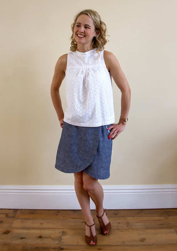 Liesl + Co. City Stroll Wrap Skirt sewn by Lauren Guthrie