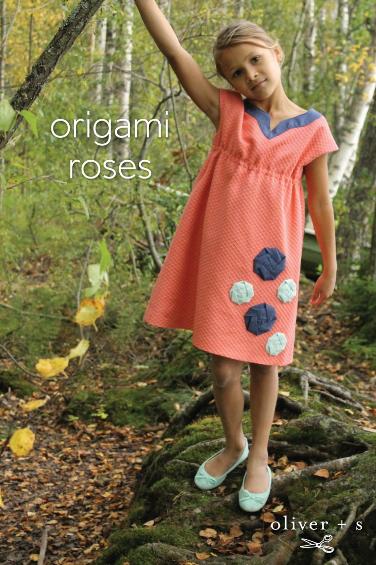 16 ways to hack a pattern: Embellish a garment with origami fabric roses.