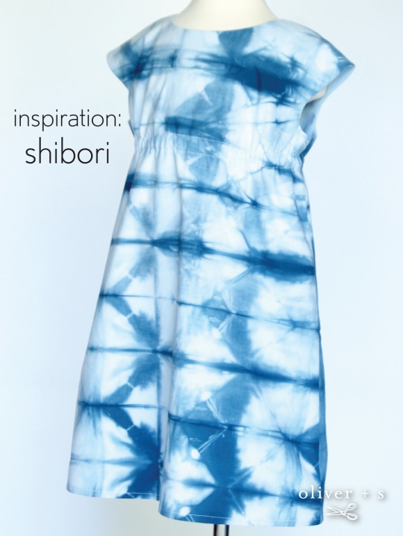 Oliver + S Rollerskate Dress in shibori dyed fabric