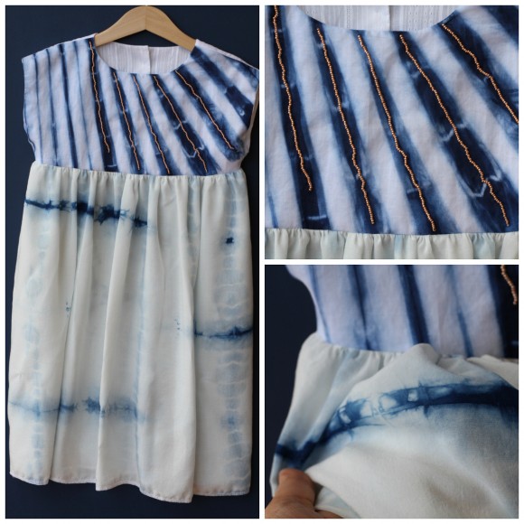 Oliver + S Playtime Dress in shibori dyed fabric