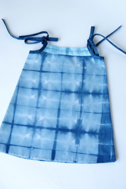 Oliver + S Popover Sundress in shibori dyed fabrics