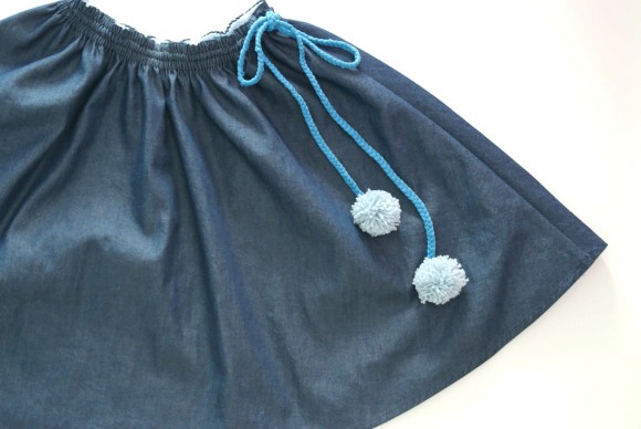 Oliver + S Swingset Skirt with braid drawstring and pompoms