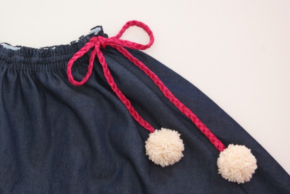Oliver + S Swingset Skirt with braid drawstring and pompoms