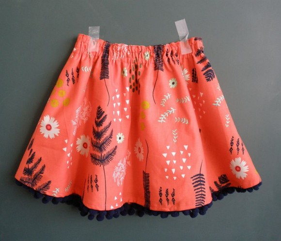 Oliver + S Swingset Skirt with pom-pom trim