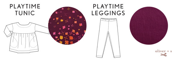 Oliver + S Playtime Tunic + Leggings in Handcrafted fabrics