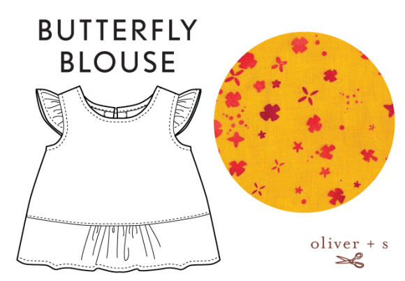 Oliver + S Butterfly Blouse in Handcrafted fabric