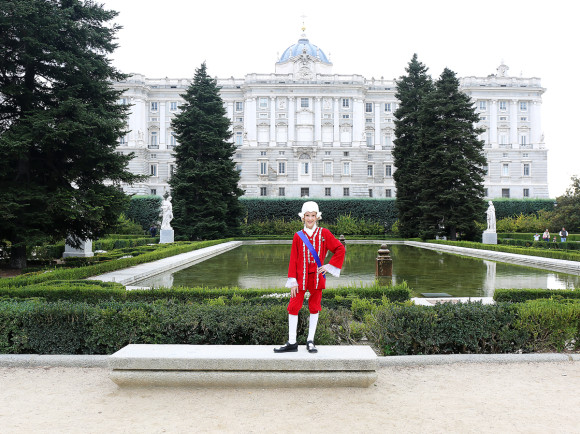 King Carlos IV in the Jardines de Sabatini at the Palacio Real in Madrid