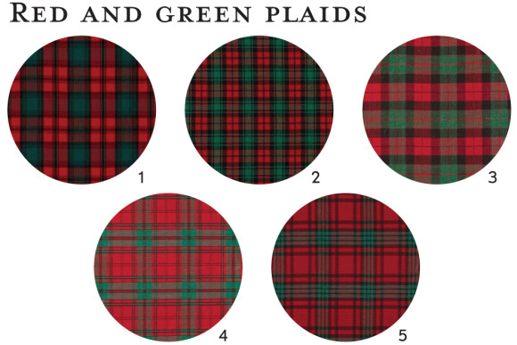 Red and green plaid fabric ideas for Oliver + S patterns