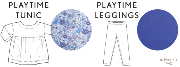 Oliver + S Playtime Tunic + Leggings in Serenity