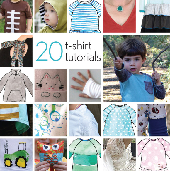 20 t-shirt tutorials that use Oliver + S and Liesl + Co. patterns