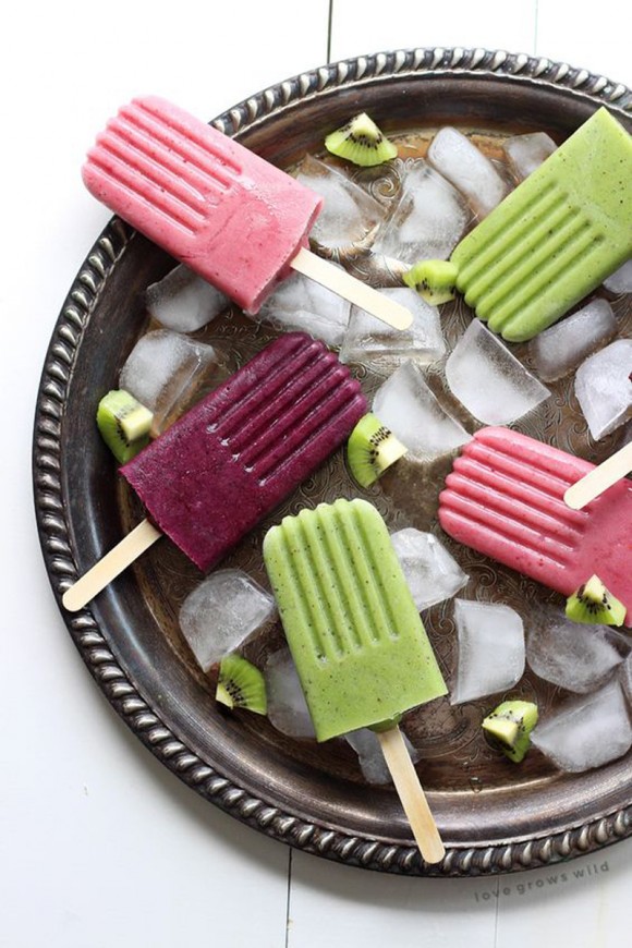 frozen smoothies on a stick