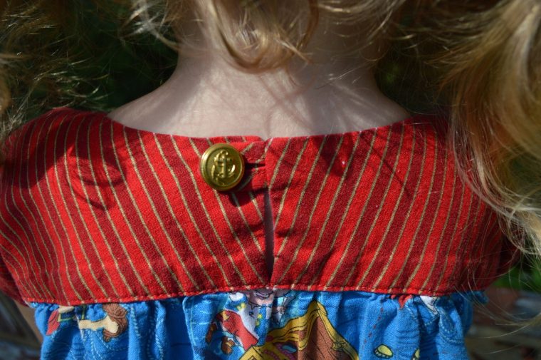 Button detail on the back of the Oliver + S Ice Cream Dress