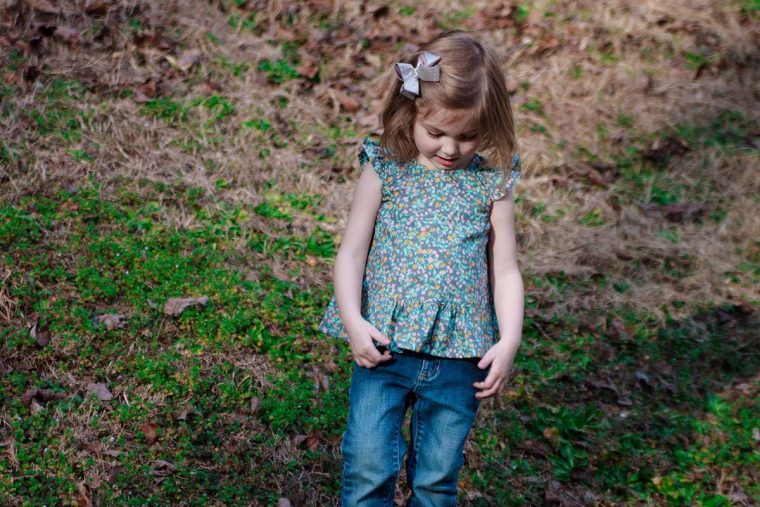 Oliver + S Butterfly Blouse in Woodland Clearing fabric