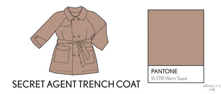 Oliver + S Secret Agent Trench Coat in Pantone fall colors