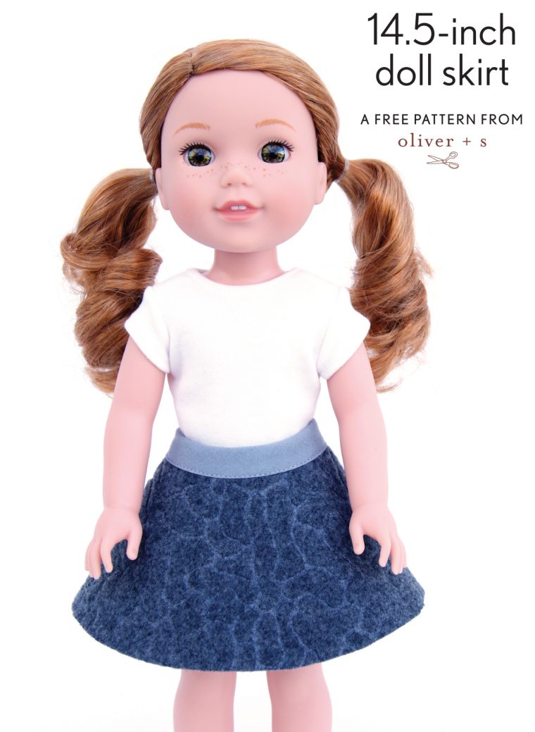 14.5-inch doll skirt (free pattern)