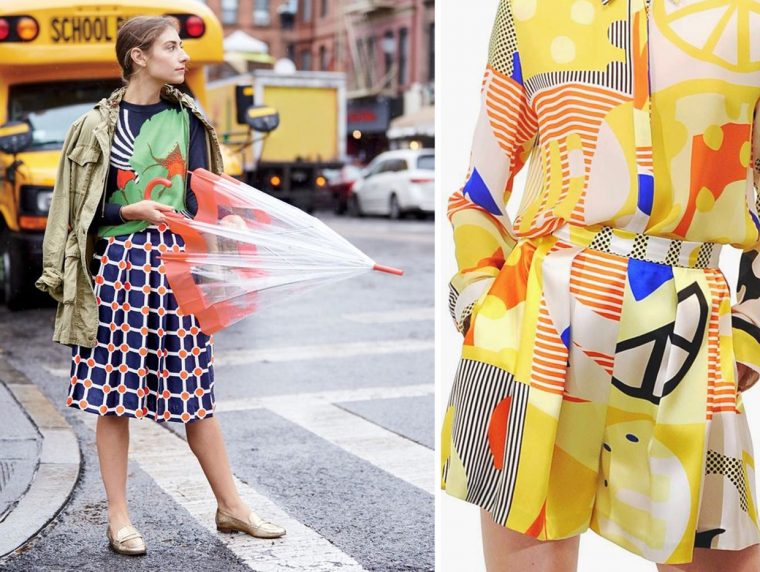 Liesl + Co SoHo Shorts + Skirt sewing pattern styling inspiration: bold prints