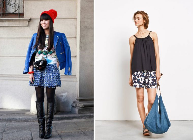 Liesl + Co SoHo Shorts + Skirt sewing pattern styling inspiration: prints