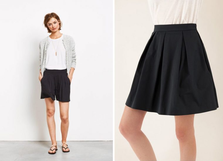 Liesl + Co SoHo Shorts + Skirt sewing pattern styling inspiration: solids