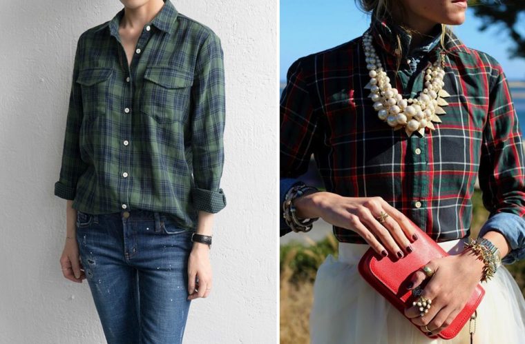 Liesl + Co Classic Shirt sewing pattern styling ideas: plaids and tartans