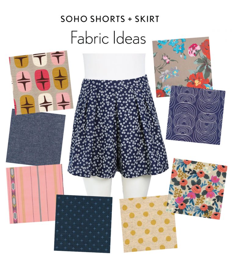 Liesl + Co SoHo Shorts + Skirt fabric ideas