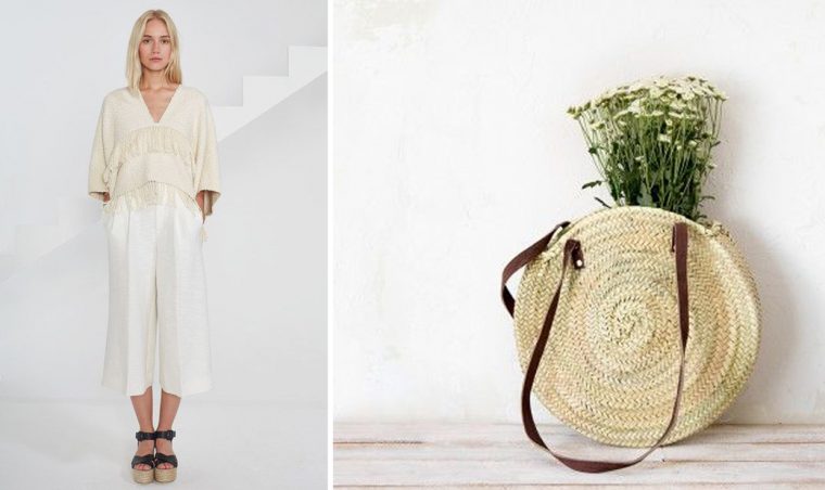 fringed top and Spanish basket bag