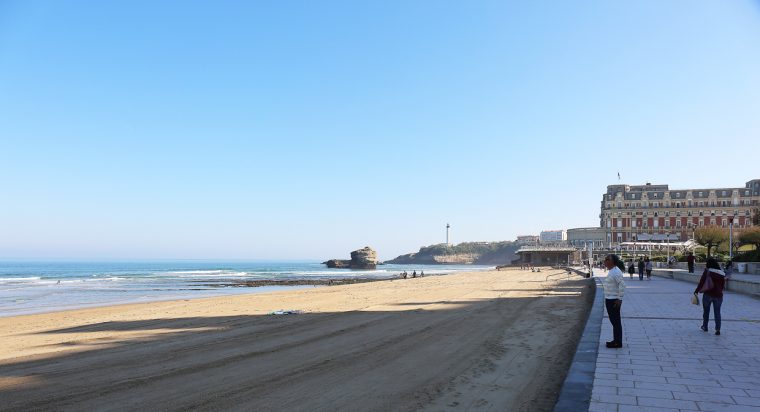 the beach at Biarritz