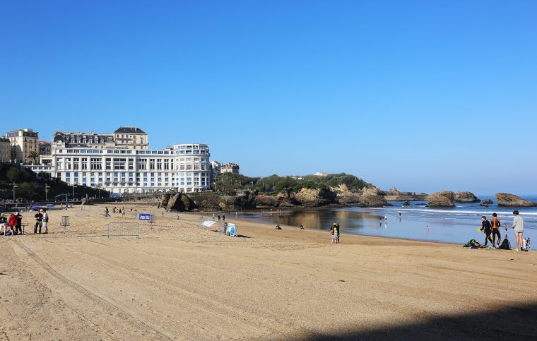 the beach at Biarritz