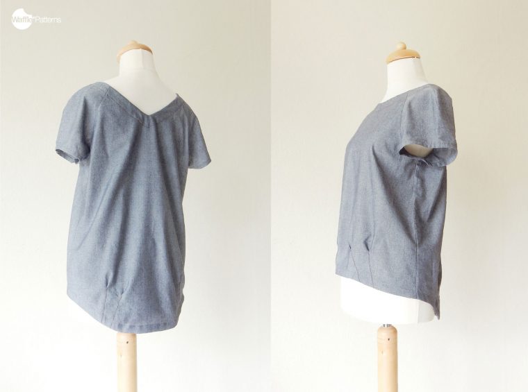 Malaga Pleated Hem Top sewing pattern