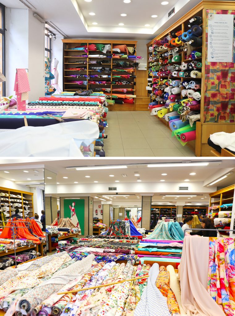 Fabric shopping in Madrid: Ribes y Casals fabric store