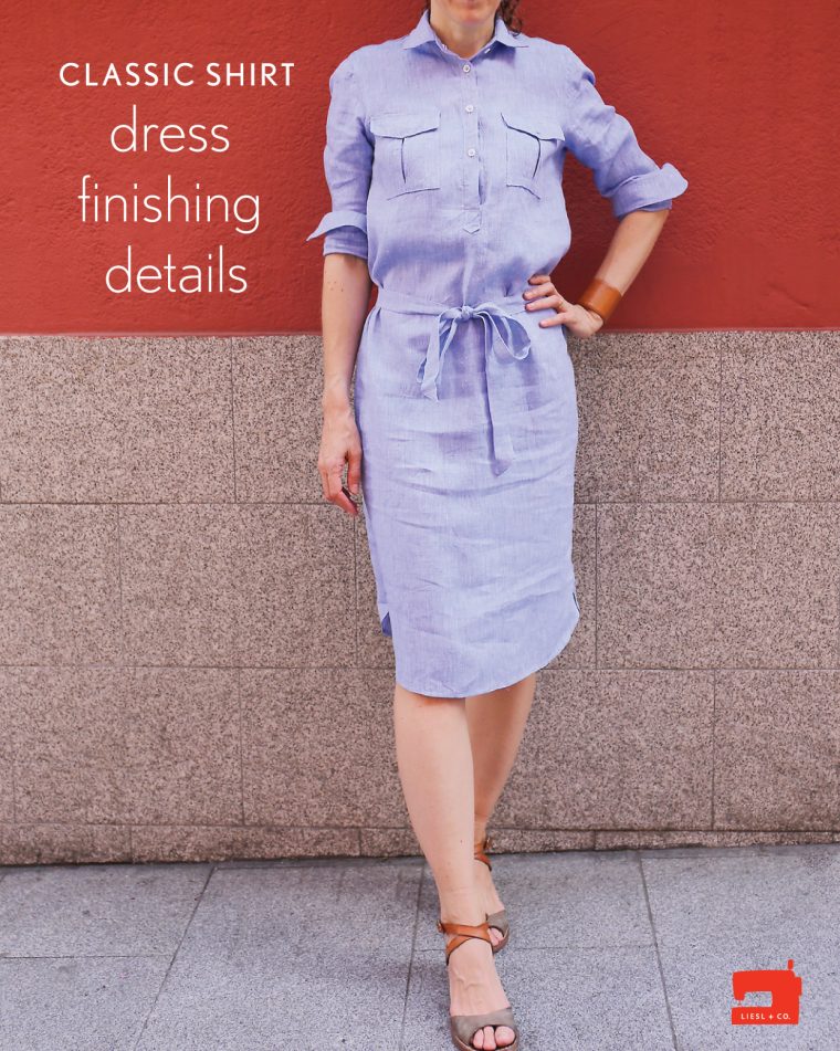 Liesl + Co Classic Shirt dress finishing details