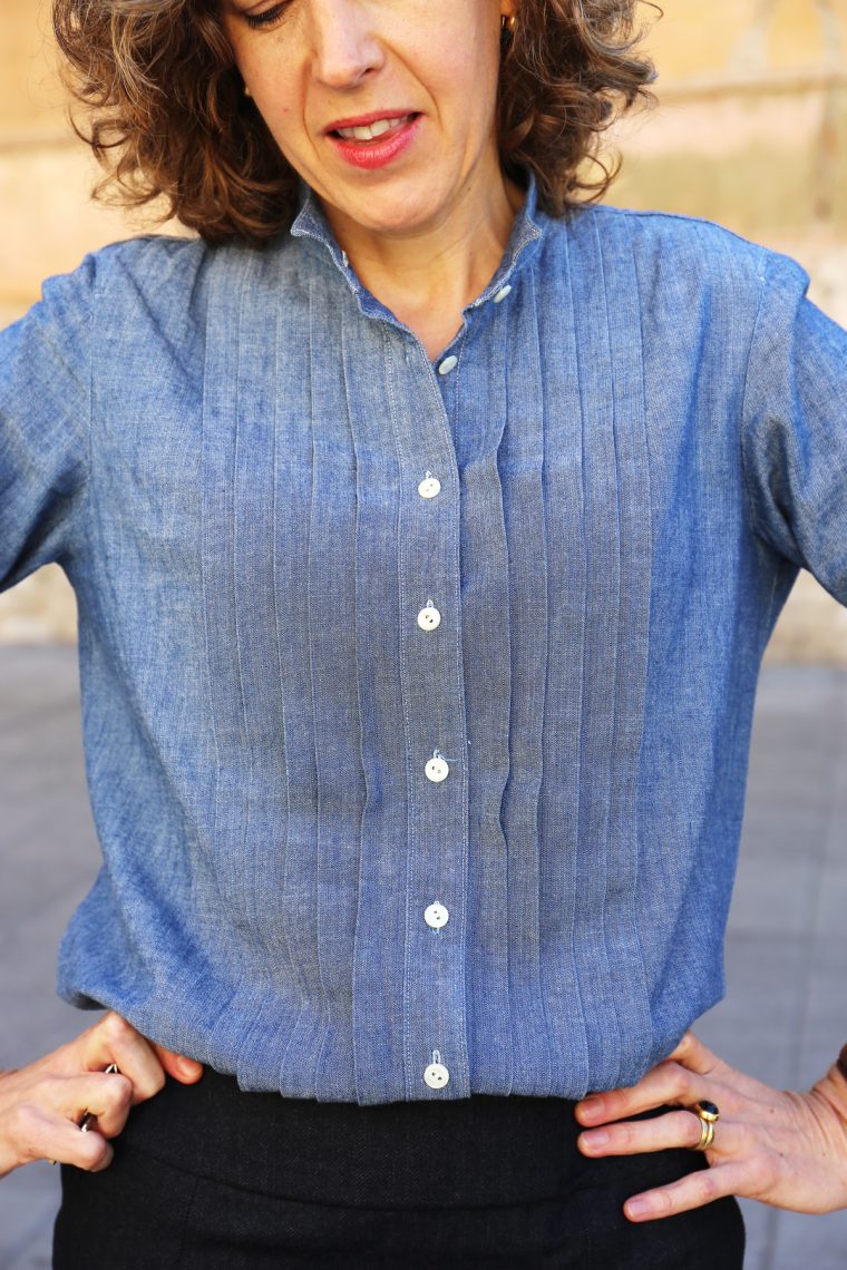 Liesl's denim chambray Liesl + Co Recital Shirt