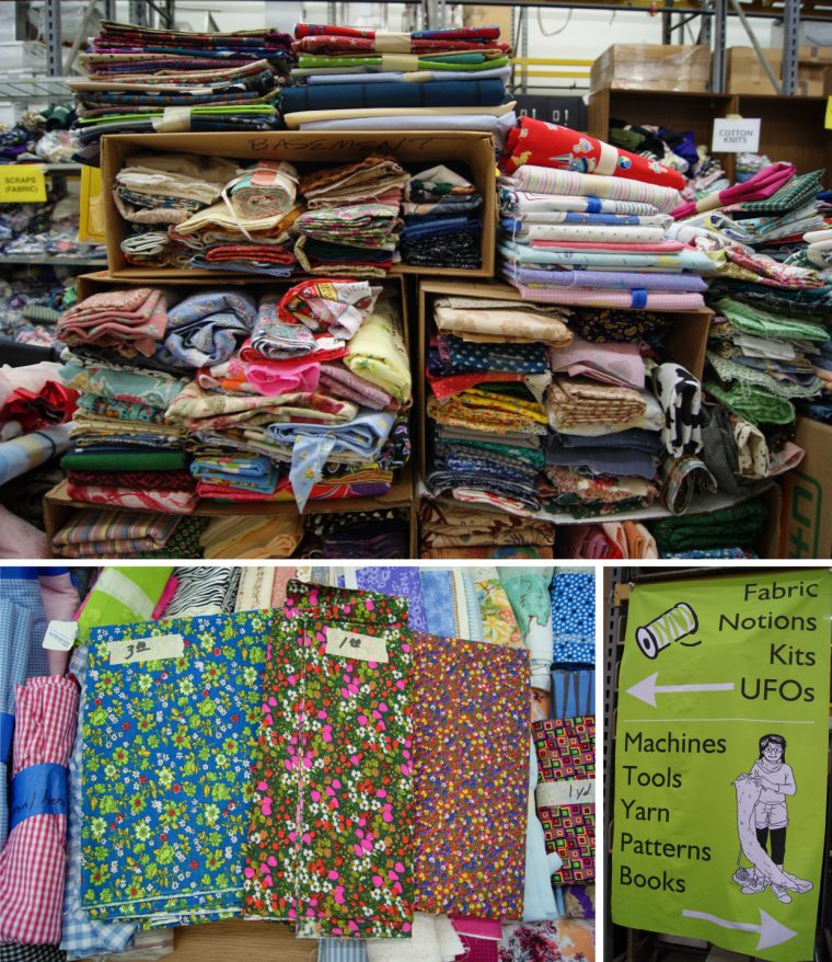 Fabrics at Textile Center Garage Sale