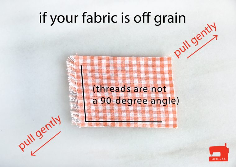 how to correct fabric that is off grain