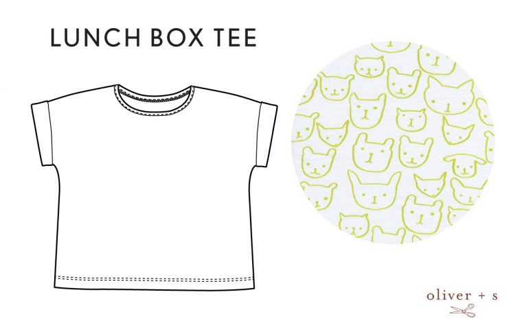 Oliver + S Lunch Box Tee in Hello by Cotton + Steel