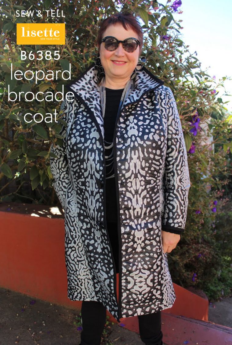 leopard brocade lisette b6385 coat 