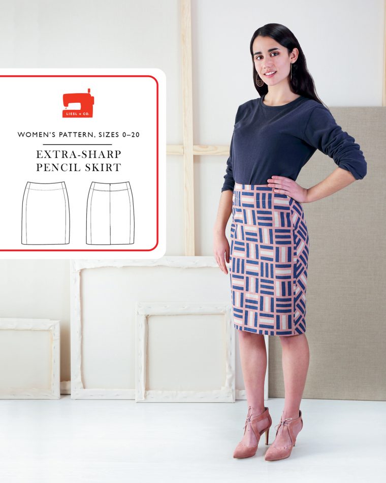 Introducing the Liesl + Co Extra-Sharp Pencil Skirt sewing pattern.