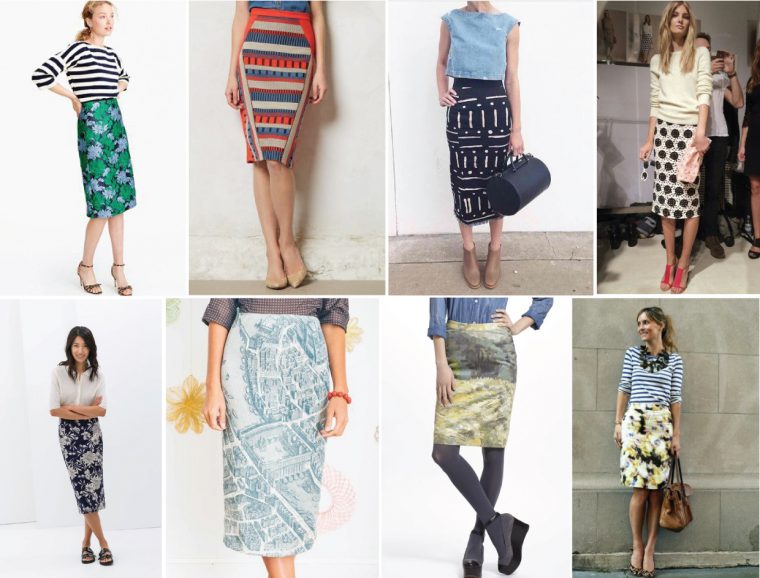 Styling ideas for the Liesl + Co Extra-Sharp Pencil Skirt sewing pattern.