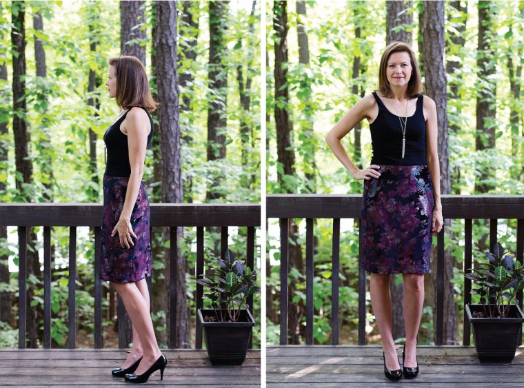 some of our testers' Liesl + Co Extra-Sharp Pencil Skirts