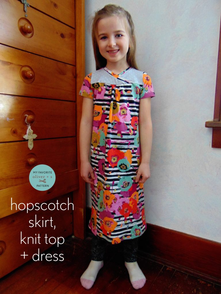 My Favorite Oliver + S Pattern: Hopscotch Skirt, Knit Top + Dress ...