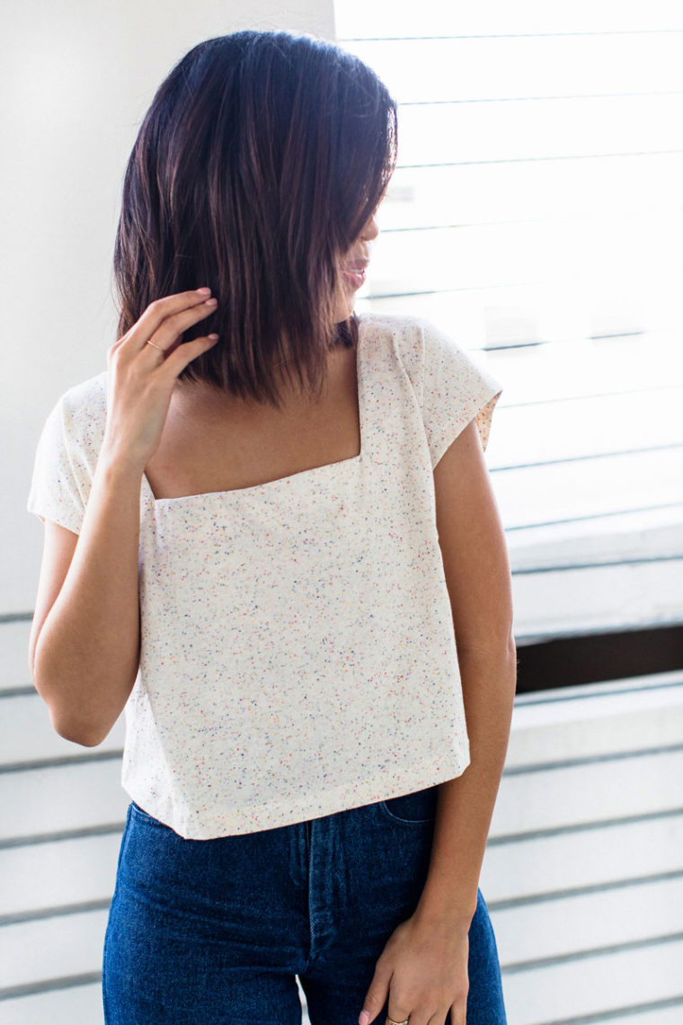 Digital Square Neck Top sewing pattern by Friday Pattern Company