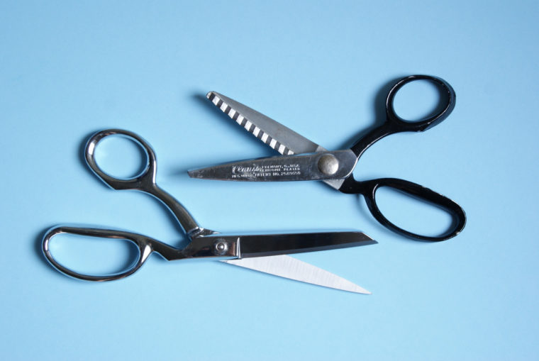 pinking and fabric shears