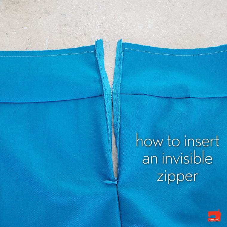 How to insert an invisible zipper