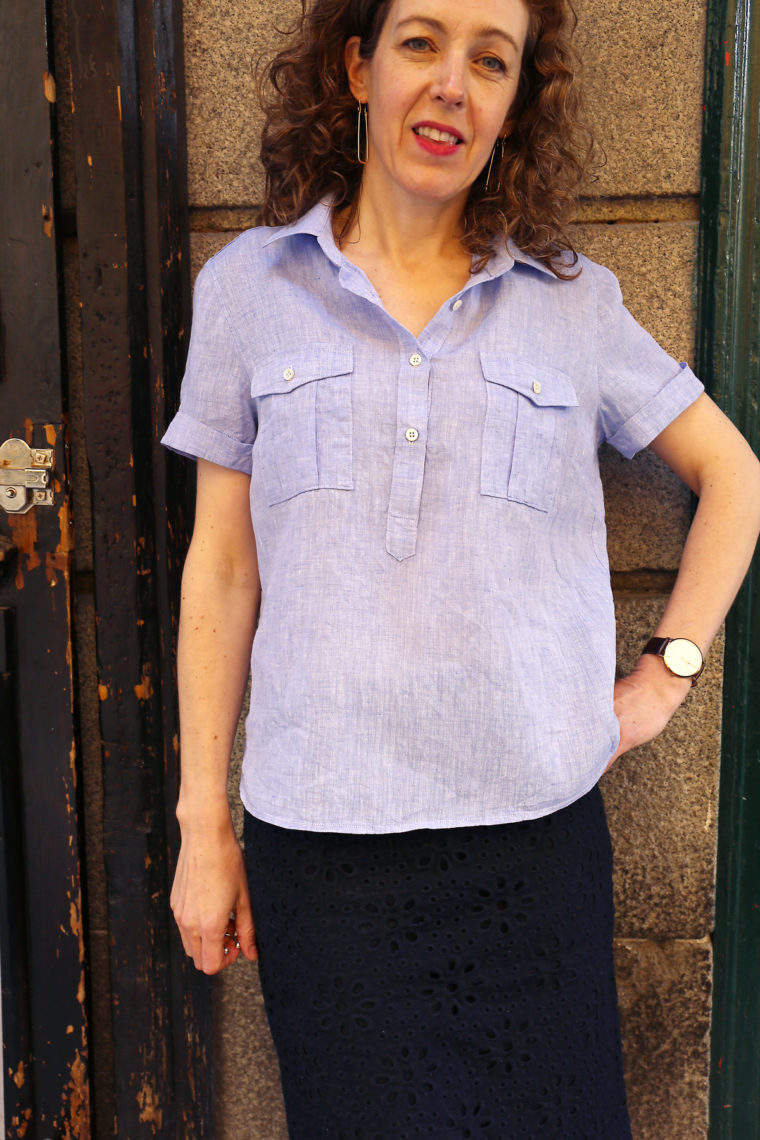 Liesl's oversized linen popover Liesl + Co Classic Shirt