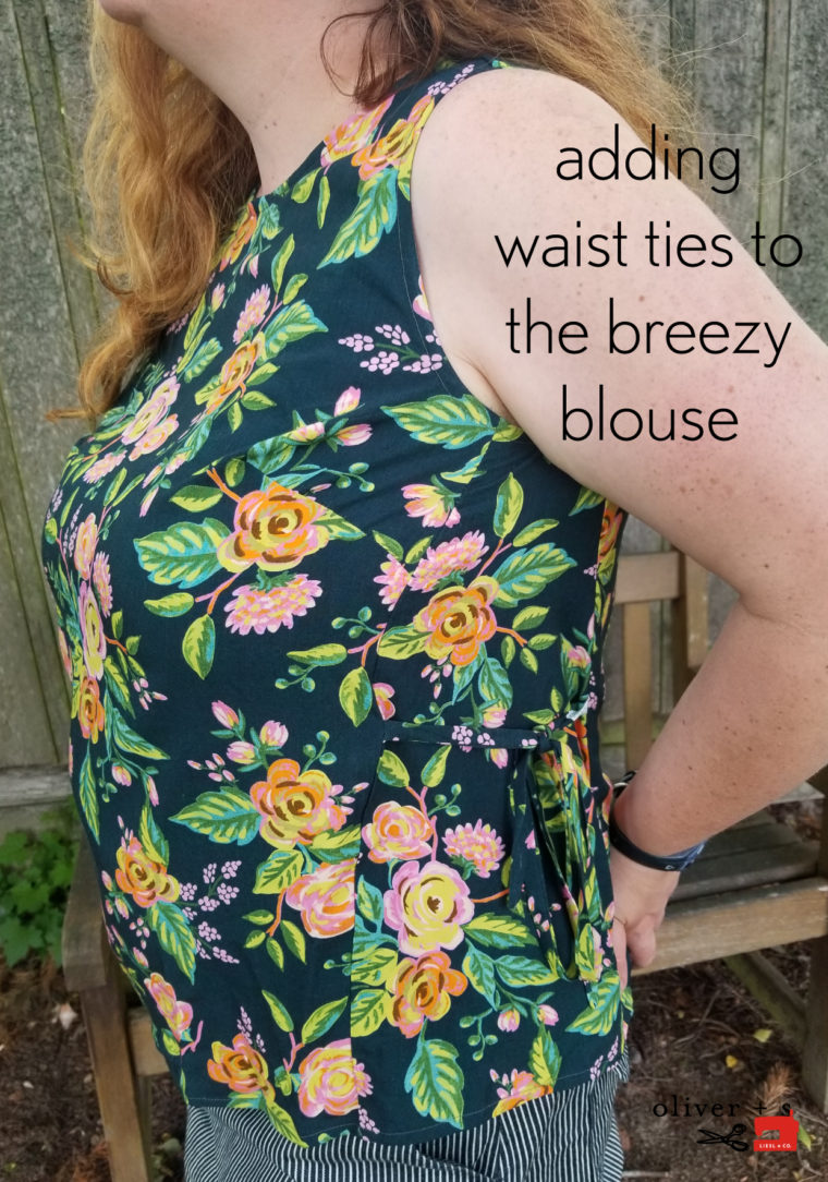 Liesl + Co. Breezy Blouse with waist ties