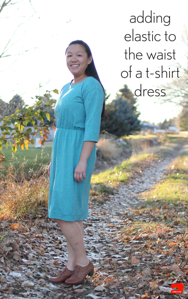 Adding elastic to the waist of a t-shirt dress
