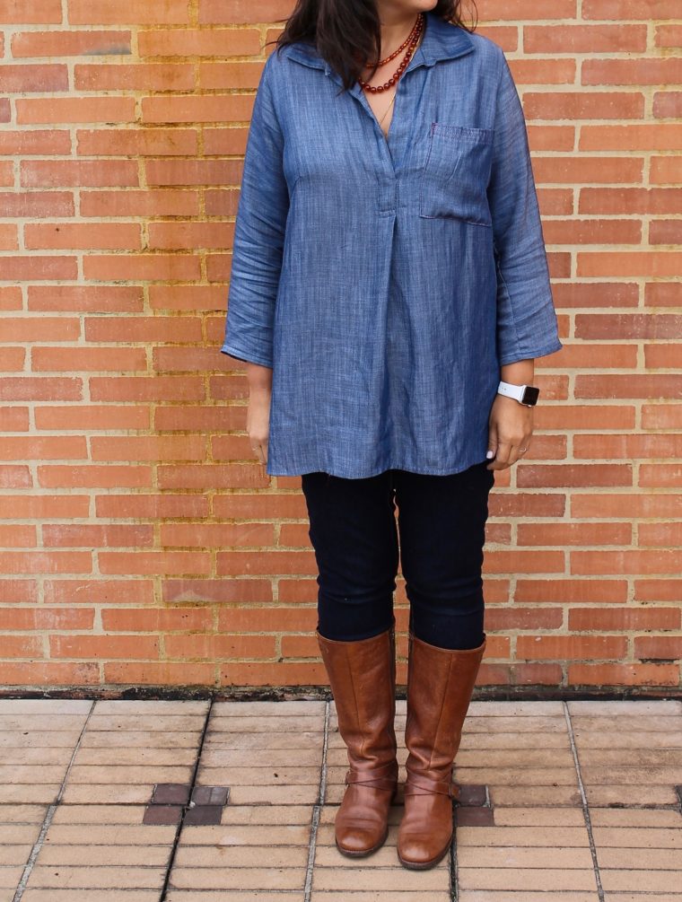 How to style a denim Gallery Tunic. 